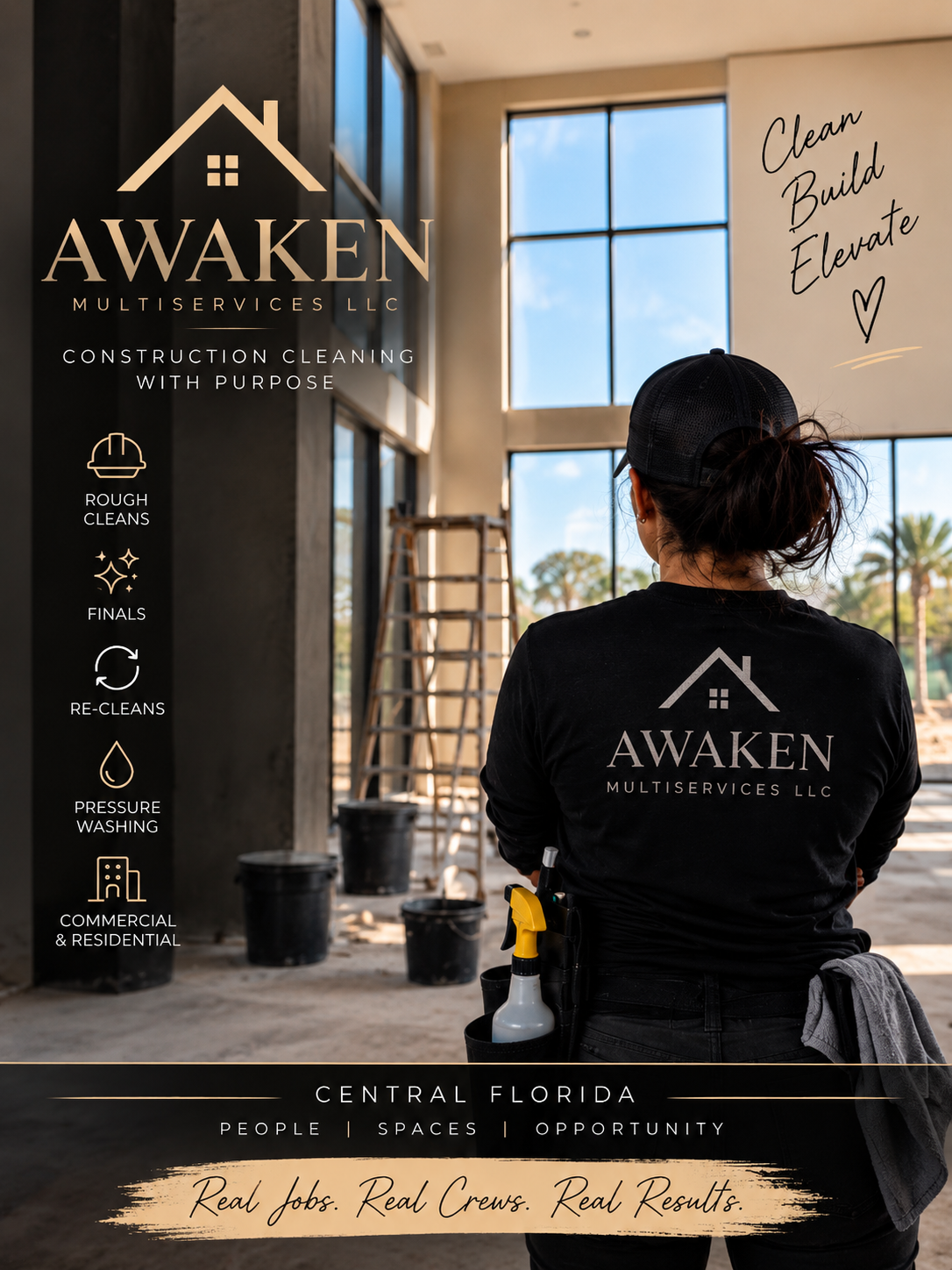 AWAKEN construction cleaning field work